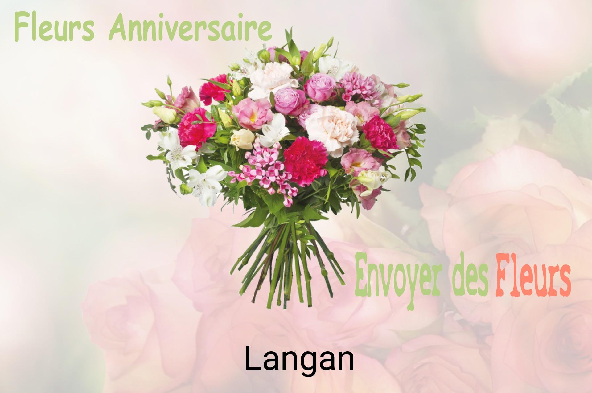 Bouquet de fleurs d’anniversaire livré à Langan