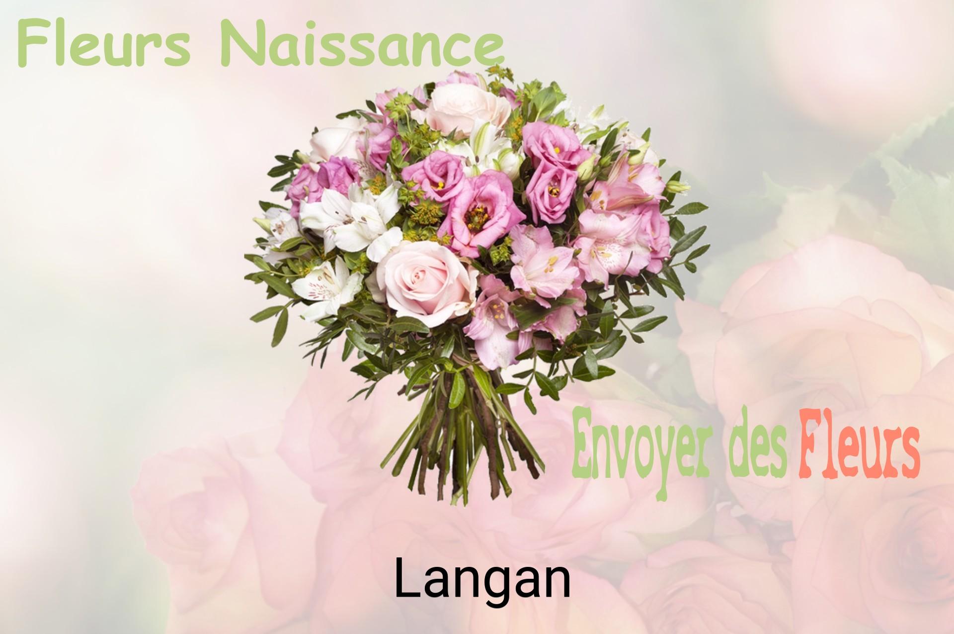 Bouquet de fleurs de naissance livré à Langan